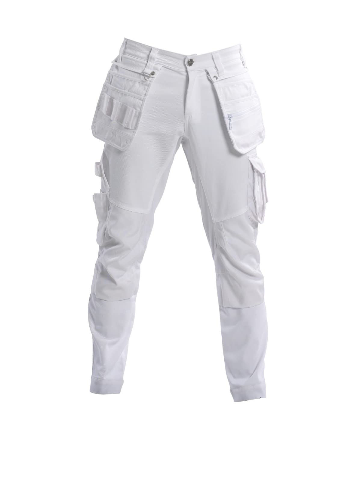 Bitco BTC16W Pantalones de Pintor elásticos Pantalones de Trabajo para Hombres - Bolsillos para Rodilleras repelentes al Agua y al Aceite Reforzados con Cordura®