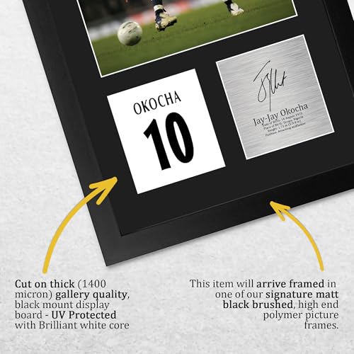 Autógrafo de Jay-Jay Okocha enmarcado para decorar despachos y habitaciones futboleras 3