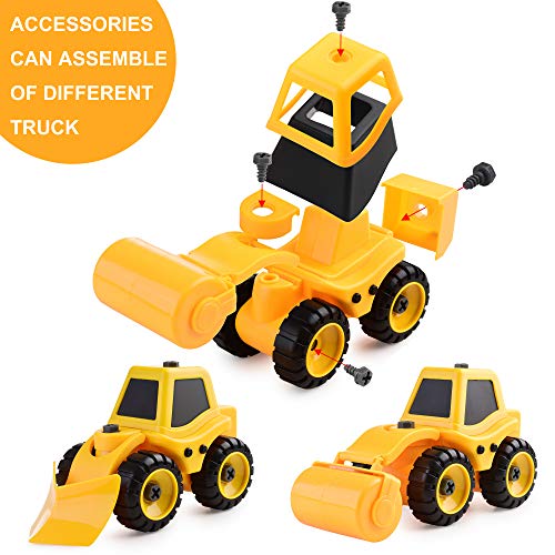 Take Apart Toys Construction Truck Take Apart Toy for Boys- Gift Toys for Boys 3,4,5,6,7 Year Olds,Kids Stem Building Toy,Truck Toys DIY Engineering Learning Educational Toy Vehicle