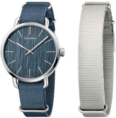 Calvin Klein Men's Analogue Quartz Watch with Textile Strap K7B211WL
