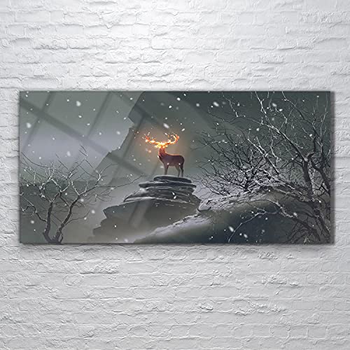 Photo acrylique 120x60cm grand format tableau plexiglas cerf décoration