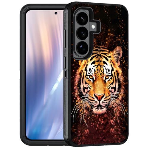 FQTBCEARI Designed for Samsung Galaxy S26 Case, Military Grade Heavy Duty 3-Layer Shockproof Full-Body Protective Cover for Samsung Galaxy S26 5G (6.3", 2026), Tiger Face