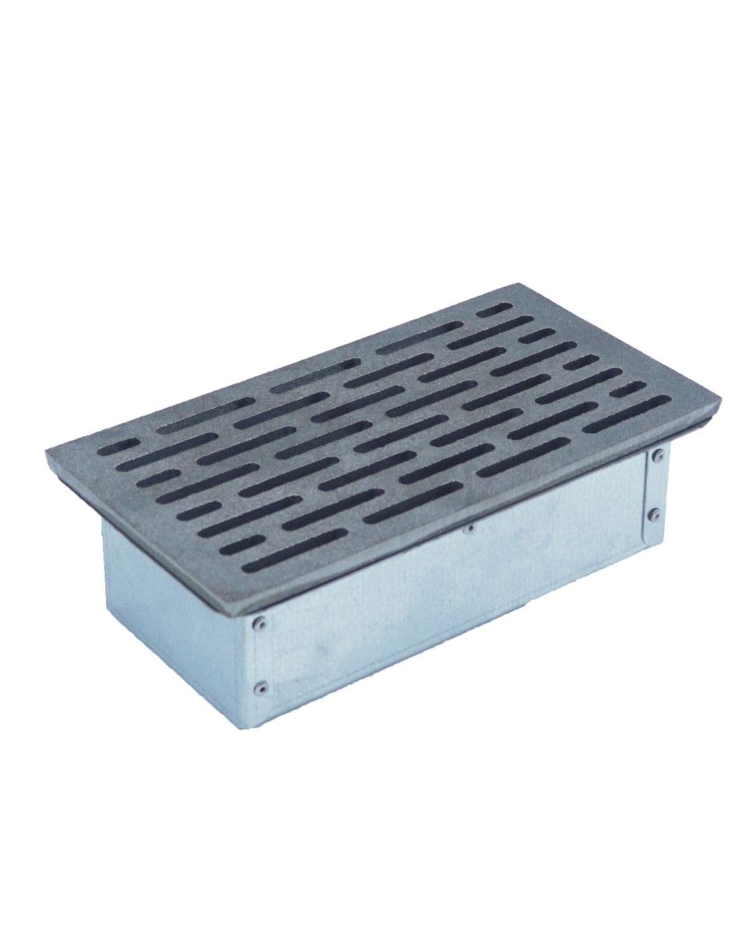 Fonderia Bongiovanni | Griglia in Ghisa | Griglia per Camino | Stufa Pellet | Barbecue Fondello per Cenere | 30x16 cm Mod.M | con Cassetto Raccolta Cenere | Altezza 8 Cm | Accessori Camino