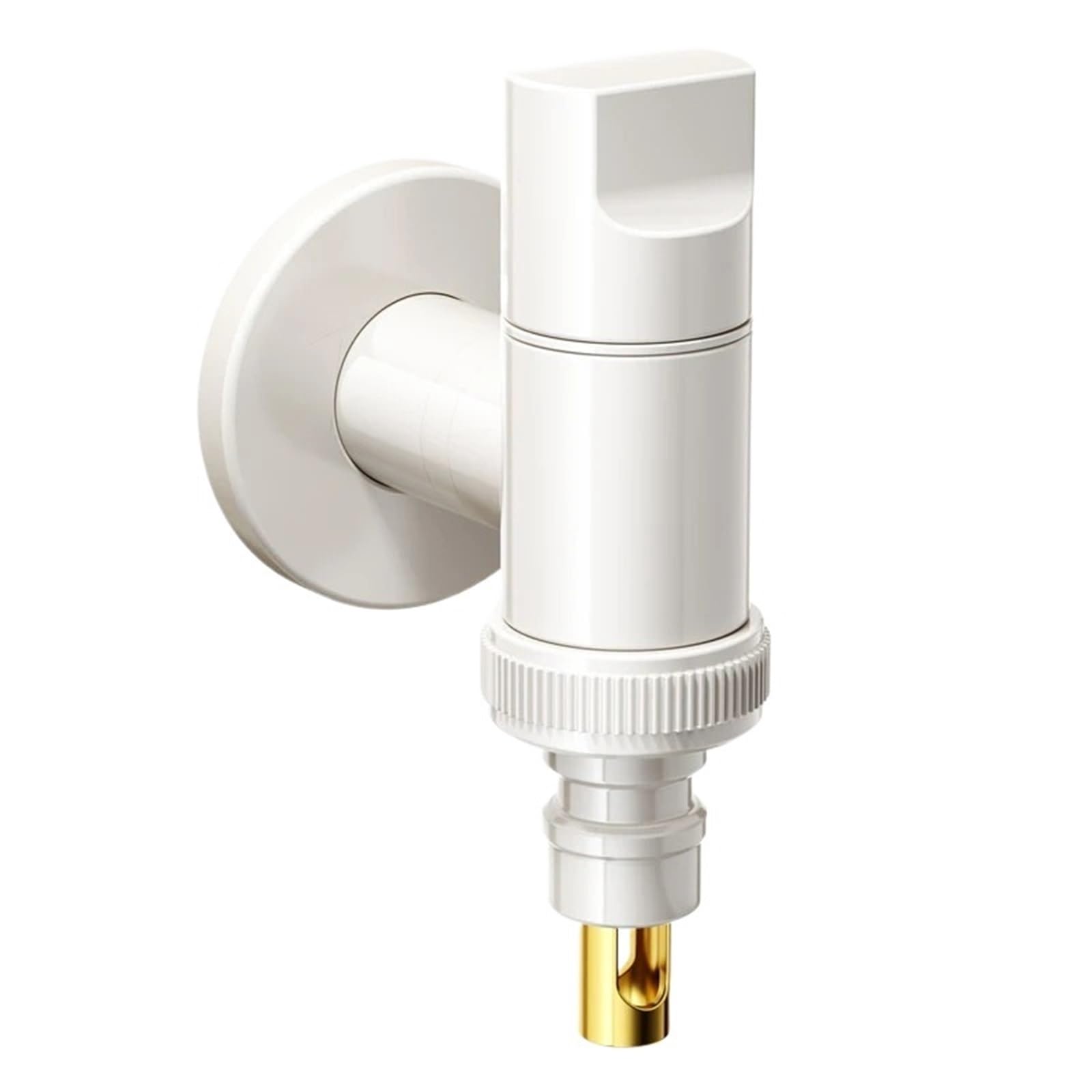Yilwpv White Angle Valve Faucet Water Stop Washing Machine Garden Tap Multifunction For Bathroom