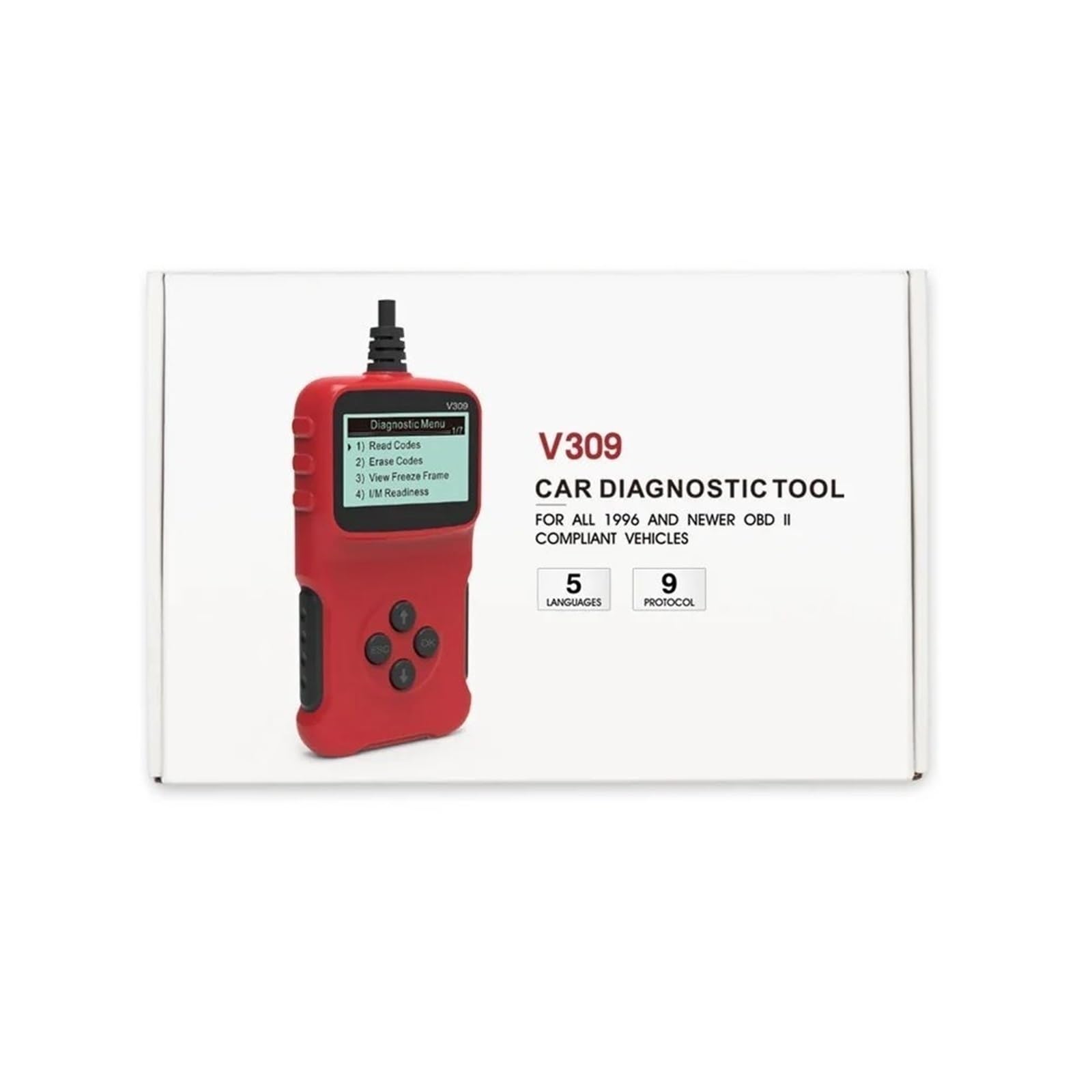 V309 Obd2 Scanner Strumento Professionale automobilistico Controllo Ingegnere Auto