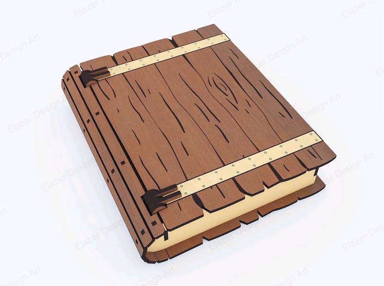 MeeCraft Vintage Style Customizable Wooden Small Books and Diary Box, Brown/Beige, Interior Dimension: 16x12x3.2cm, for Home and Office Decor-image-12