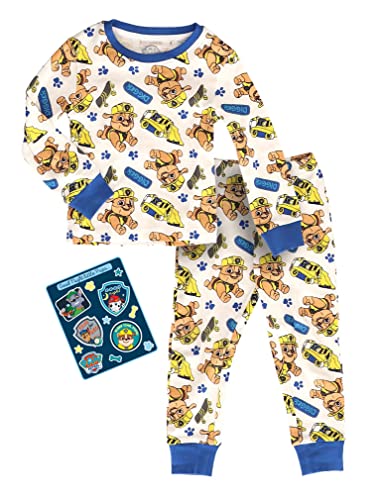 Pijama de la Patrulla Canina para niños pequeños 100% algodón Vintage Smoke/White 4T Cover