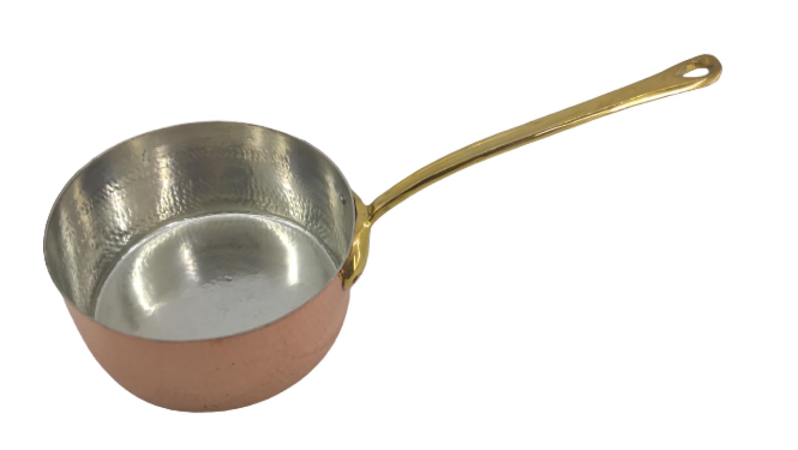 Casserole En Cuivre Diam 17 Cm Avec Couvercle Et Support – Neuve, Induction Compatible