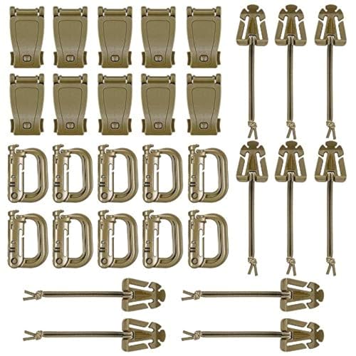 BOOSTEADY Kit of 30 Attachments for Molle Backpack