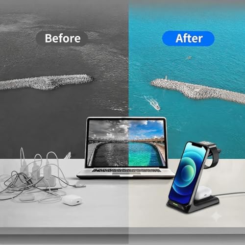Image of 3-in-1 Wireless Charging Stand for Phone, Watch & Earbuds