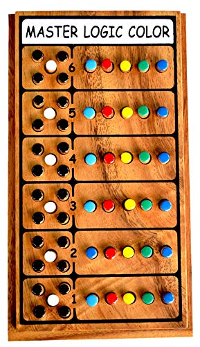 Superhirn der Master of Logic Color Knobelholz Logik Spiel mit Farbcodes Kombinationsspiel Strategiespiel Denkspiel Knobelspiel aus Holz für 2 Spieler Superhirn der Master of Logic Color Knobelholz Logik Spiel mit Farbcodes Kombinationsspiel Strategiespiel Denkspiel Knobelspiel aus Holz für 2 Spieler