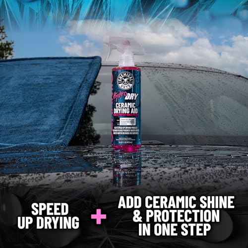 Image of Chemical Guys HydroDry, Ceramic Drying Aid - 16 oz Quick Detail Spray Enhances Shine and Protection After Wash, Safe for Cars, Trucks, SUVs, Motorcycles, and RVs - Hydrophobic Gloss Booster