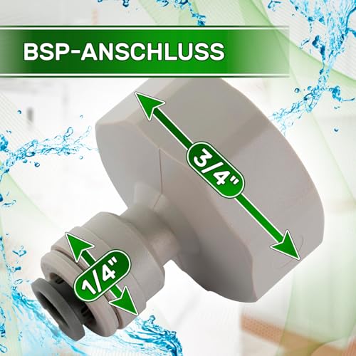 Kranadapter Ø 1/4 x 3/4 mit Originalcode CI320816S für John Guest - 5 Jahre Garantie ONIX TECH