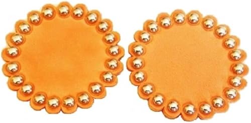 Juego de 2 piezas Roseta de cuero Conchos 1 1/2″ con manchas