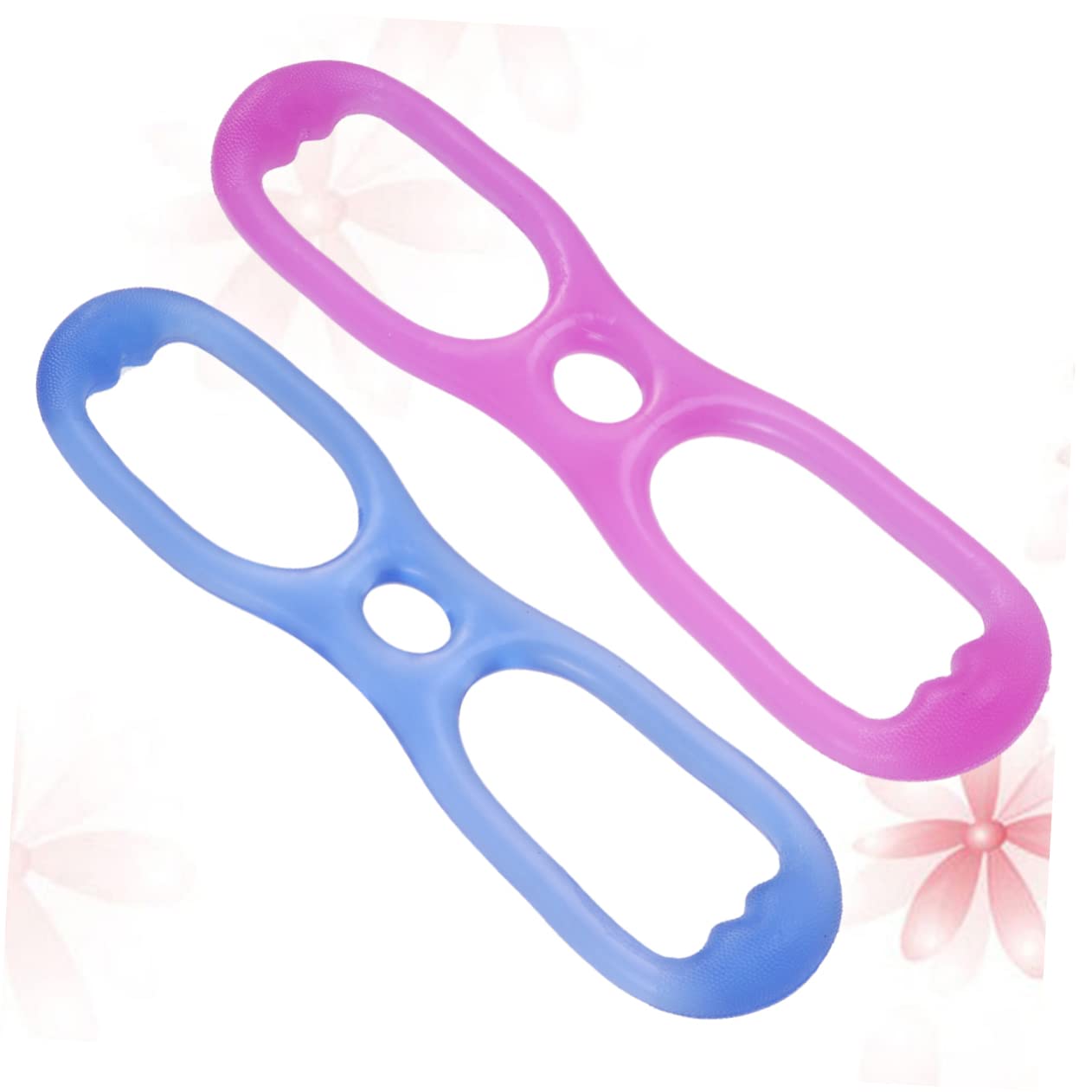 Veemoon 2pezzi Bande Di Resistenza Silicone Per Esercizi Di Yoga Per Allenamento Muscolare e Sviluppo Toracico Blu e Attrezzo Fitness Compatto e Portatile Per Body Building e Palestra