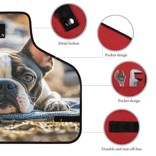 Delantal de trabajo con diseño de Bulldog Francés miniatura 3