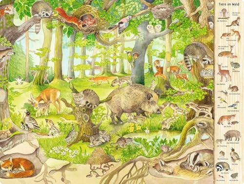Riesen-Wimmelbuch: Das Riesen-Tiere-Wimmelbuch: Übergroßes Buch für Kinder ab 2 Jahren