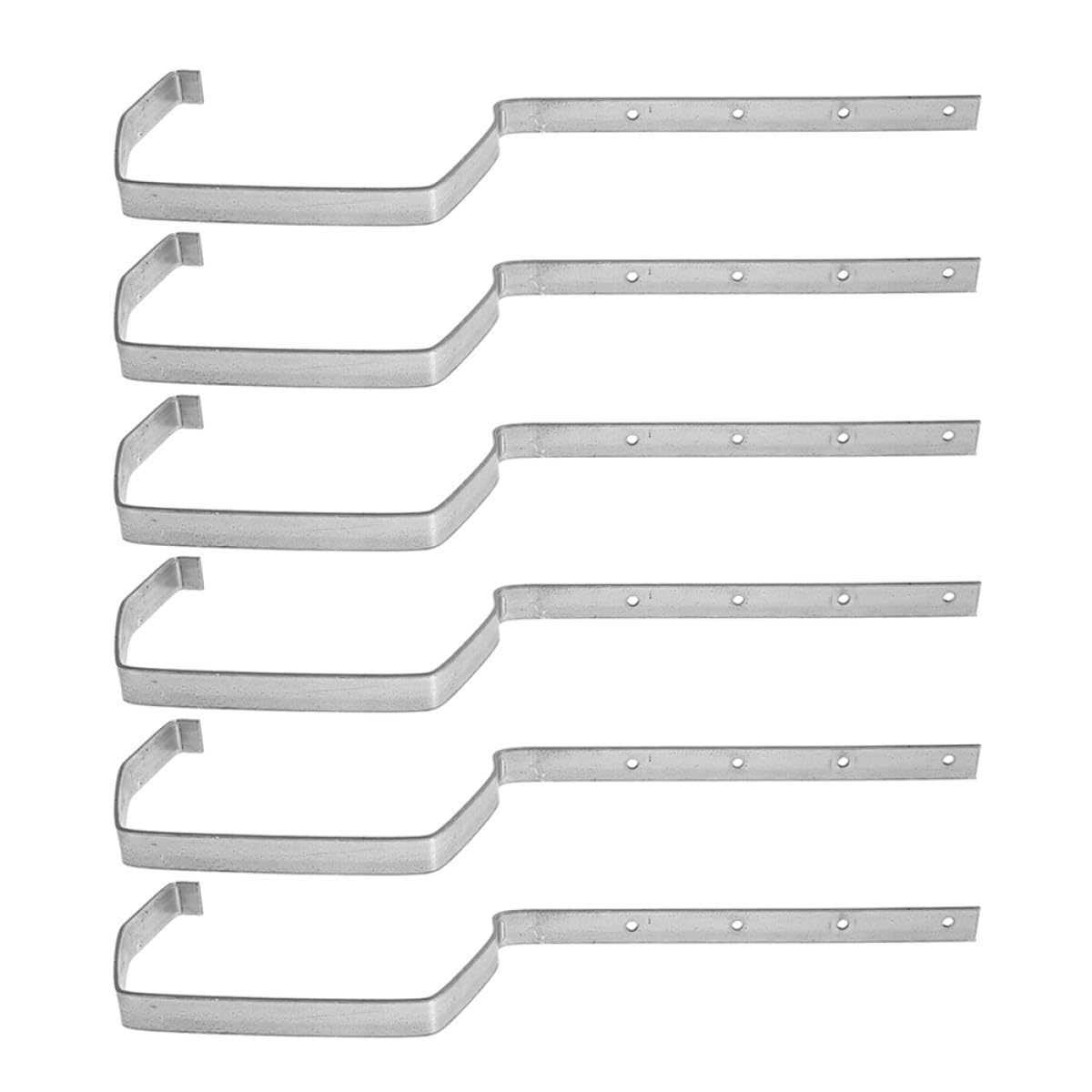 Alipis Soportes de Canalón de Hierro de Alta Resistencia Certificados, Soporte Estable y Resistente Intemperie, para Techos y Canaletas Pluviales, 6 Unidades para Drenaje y Prevención
