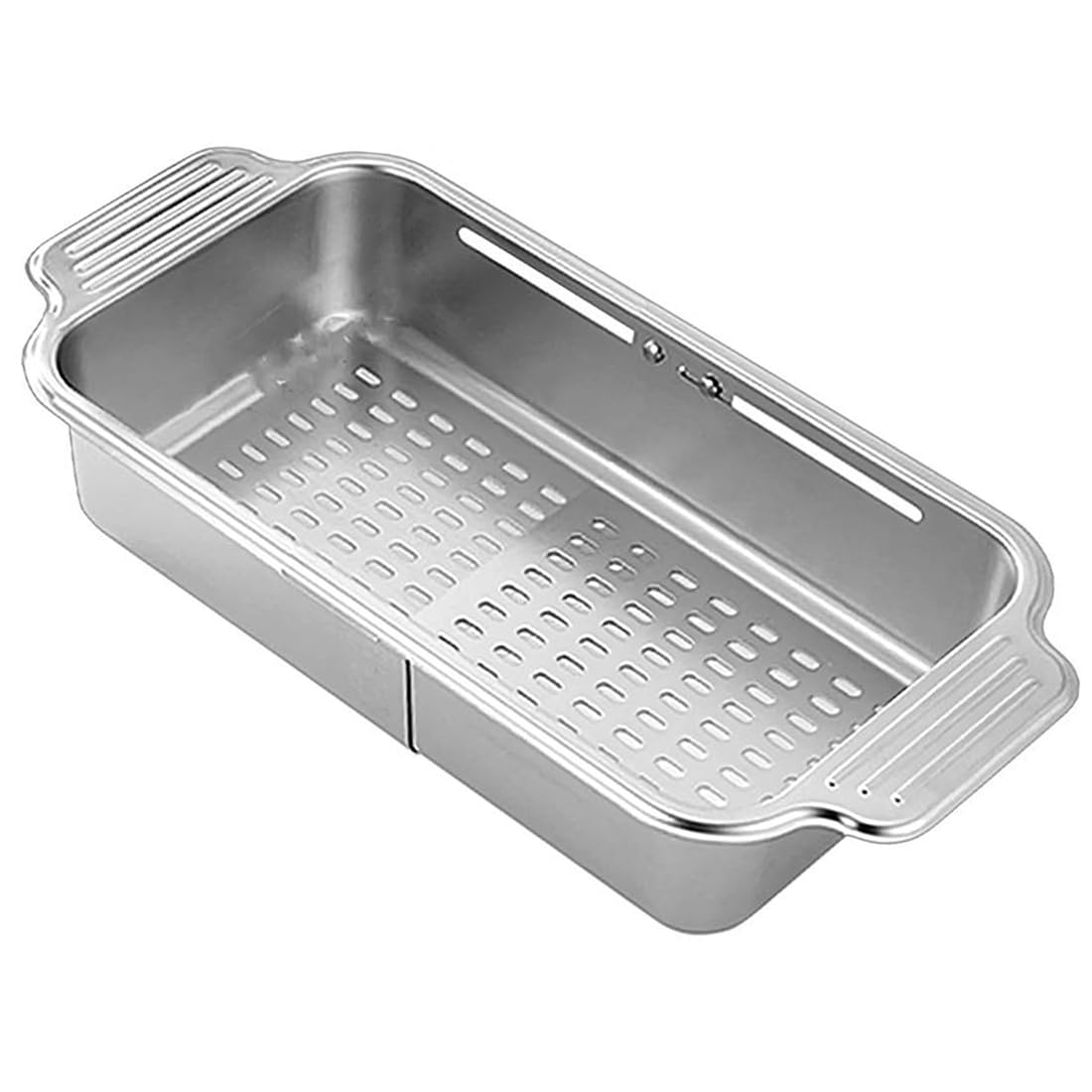 Hndhbfgrt Kitchen Organizer Strainers Space-Saving Adjustable Dish Drying Rack Stainless Steel for Sink Drain for Dishes Vegetables Drainer