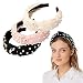 Headbands for Women 6 Pack, 3 Bee Animal Headbands and 3 Velvet Pearl Hairbands, Cute Fashion Elegant Vintage Top Cross Knot Stripe Hair Hoop Headwrap Headwear for Women Girls Hair Accessories