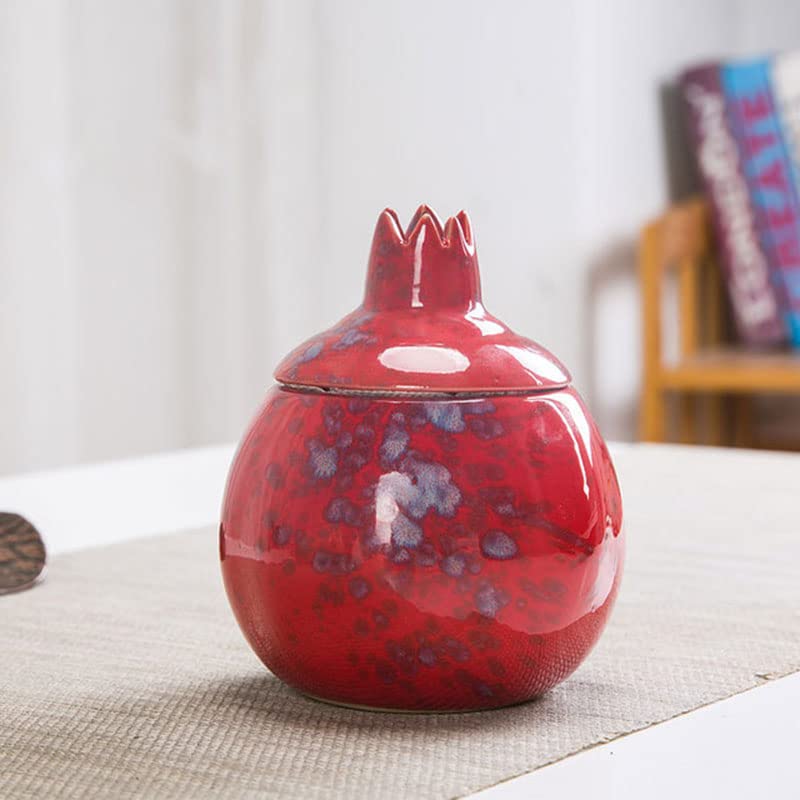 Pojemnik na herbatę Granatowiec Herbata Caddy Uszczelnione Przechowywanie Herbaty Box Teaware Ceramic Crafts Ceramic Crafts Home Decoration Prezent dla przyjaciela Wózek z herbatą (Color : Style02)