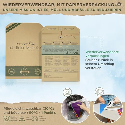 Wimpelkette Premium wiederverwendbar für Garten und Innenräume