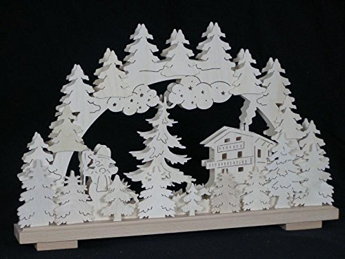 Arche de voûte de Noël Rudolphs Schatzkiste en bois véritable sculpté avec soin B X H= 50x32cm