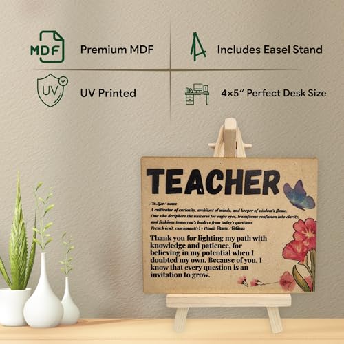 tinydabba Wooden Definition Plaque with Easel – Teacher Day Gift by tinydabba - 6
