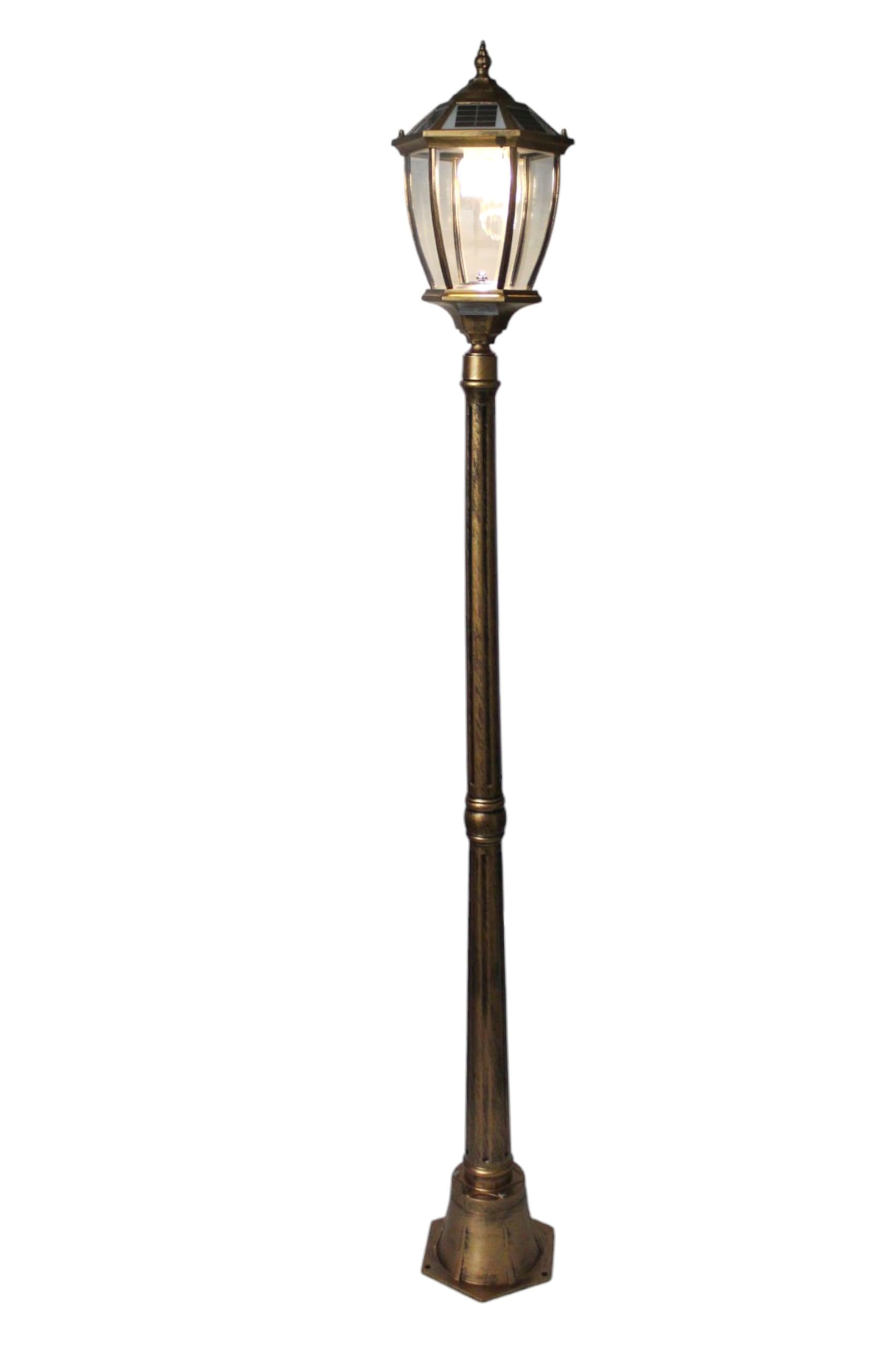 Arnusa Gartenlaterne Solarbetrieben klassisch 175 cm Solarlampe Außenleuchte Sockelleuchte kabellos Duo Color warmweiß und kaltweiß