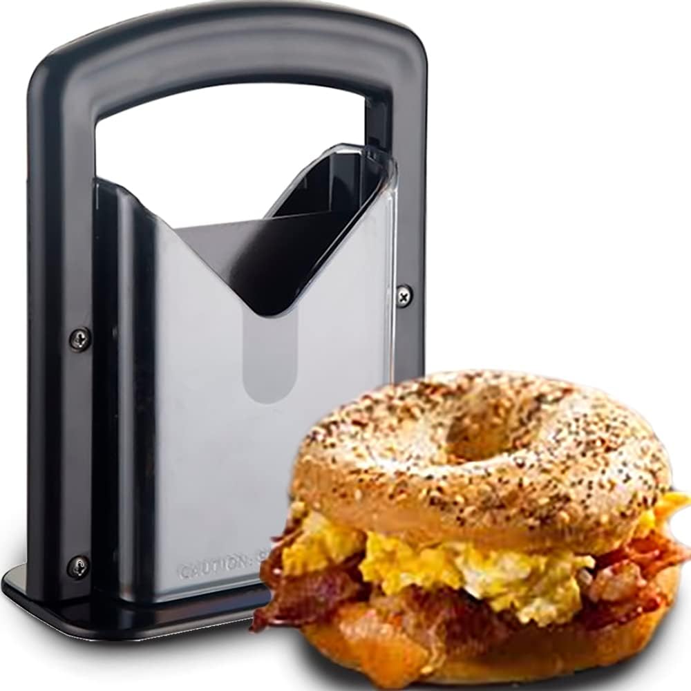 Bagel Bagel Cutter,BuiltIn Safety Shield,Easy & Safe