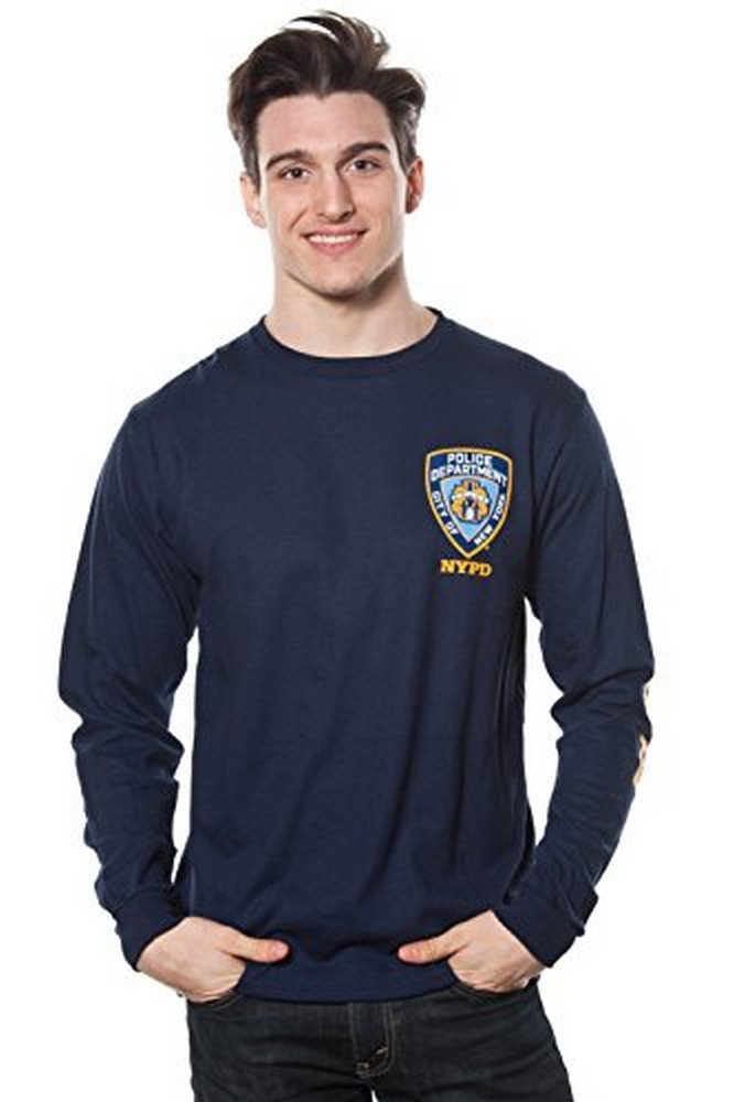 NYPDAdult Long Sleeve Tee with Logo Patch