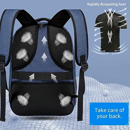 Image of Backpack for Boys Mens, Sturdy Ergonomic Backpack for High School College | 15.6 Inch Bookbag with Laptop Compartments for School, Work Travel, Blue