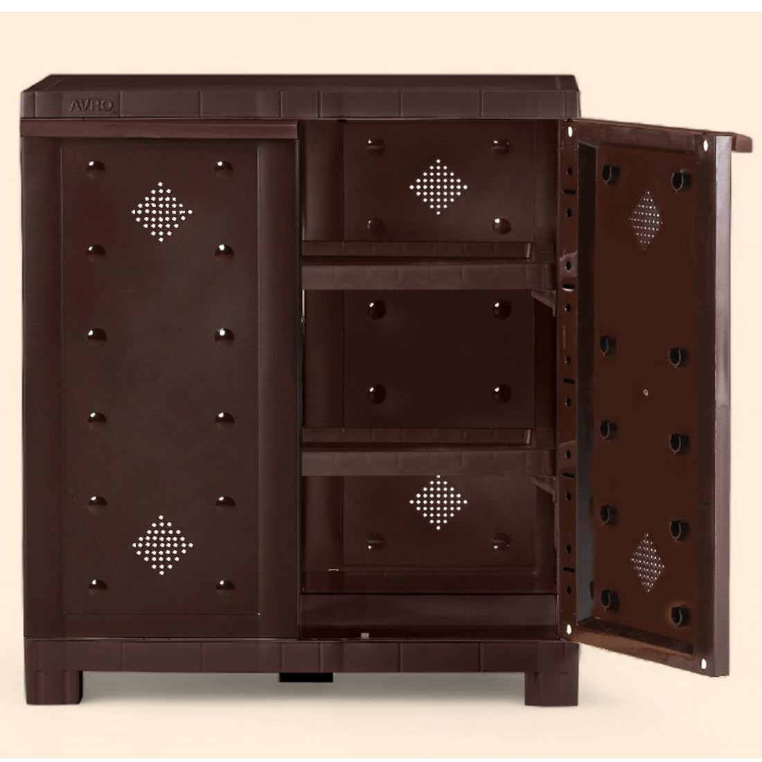 Avro Cube Plastic Shoerack for Storage |2 Shelf Storage Cupboard with Doors I Shoe Rack for Home with Door - 9 Pair DIY|Closed Shoes Rack for Home Men, Women Heels Boots Flip-Flops-image-23
