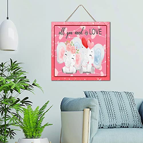 Tableau en bois All You Need Is Love décoration murale d'exception Saint-Valentin