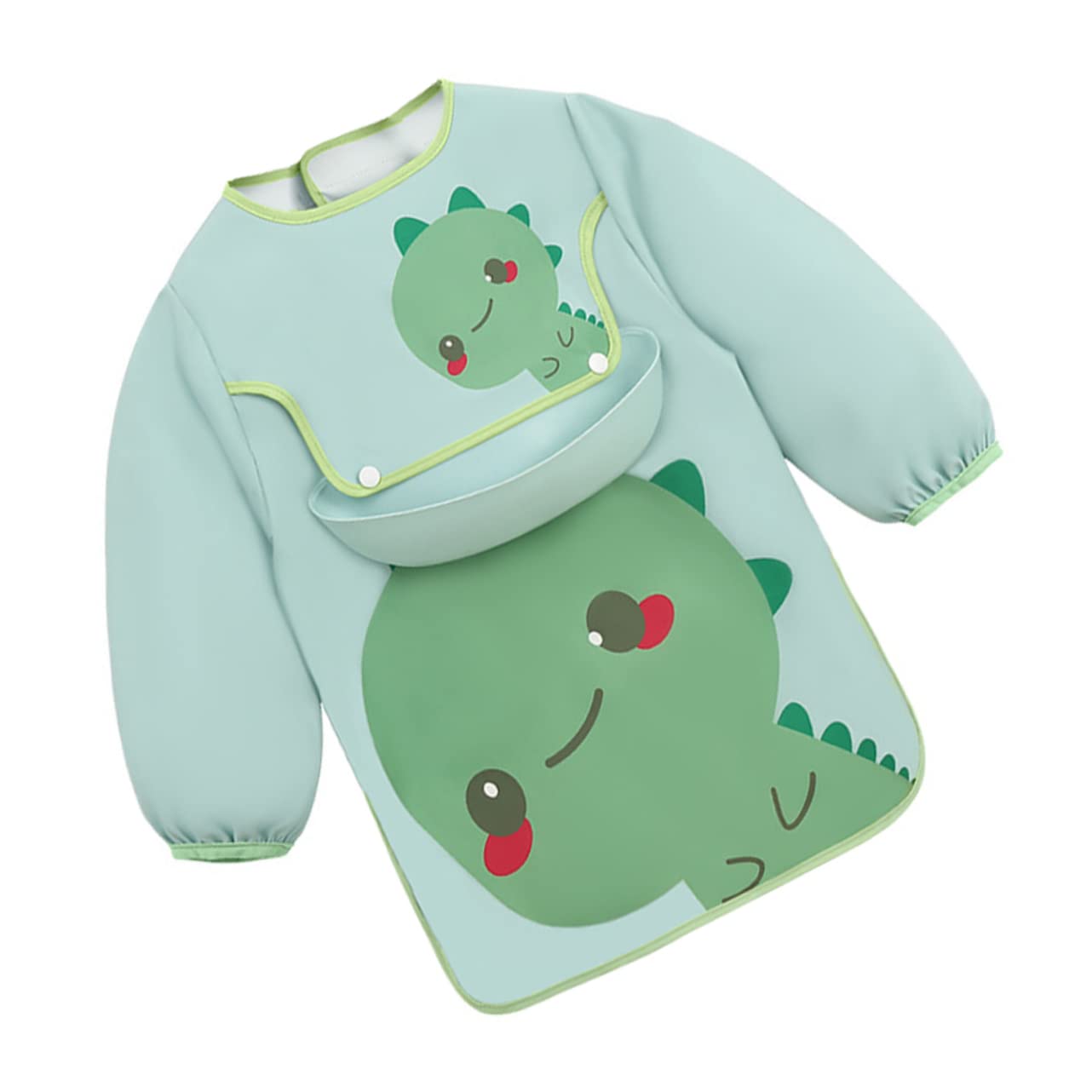 VICASKY Babero Delantal Para Comer Impermeable Delantal De Comiendo Ropa De Para Comer Infantil Arte De Manga Larga De Dibujos Animados