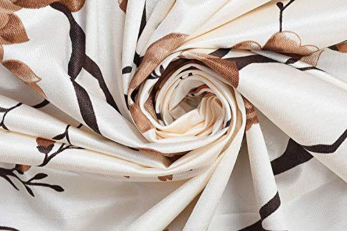 Image of Set of 2 Window Curtains-5 Feet, Brown
