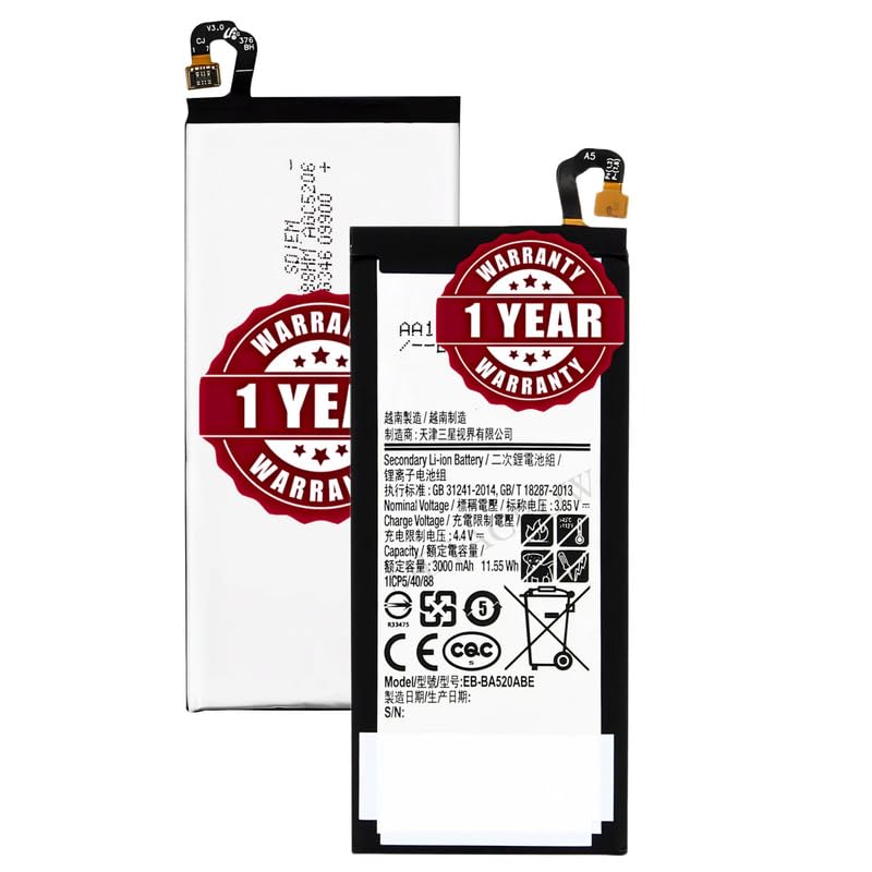 Image of Original EB-BA520ABE Battery Compatible for Samsung Galaxy A5 (2017) (SM-A520F) - (3000mAh) - 1 Year Warranty BC46