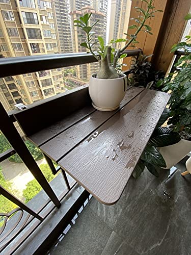 Table pliante suspendue pour balcon étroit afin de gagner de la place