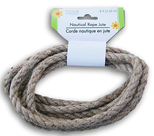 Nautical Rope - Jute Rope for Rustic Crafts and Decoration - 8 Feet