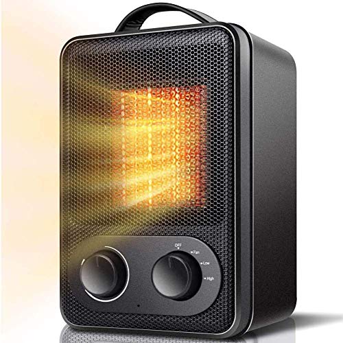 1800W Mini Keramik Heizlüfter, Elektro-Heizung mit Schutz vor Überhitz & Umkipp Geeignet für Schreibtisch Heimbüro Küche Schlafzimmer Innengebrauch
