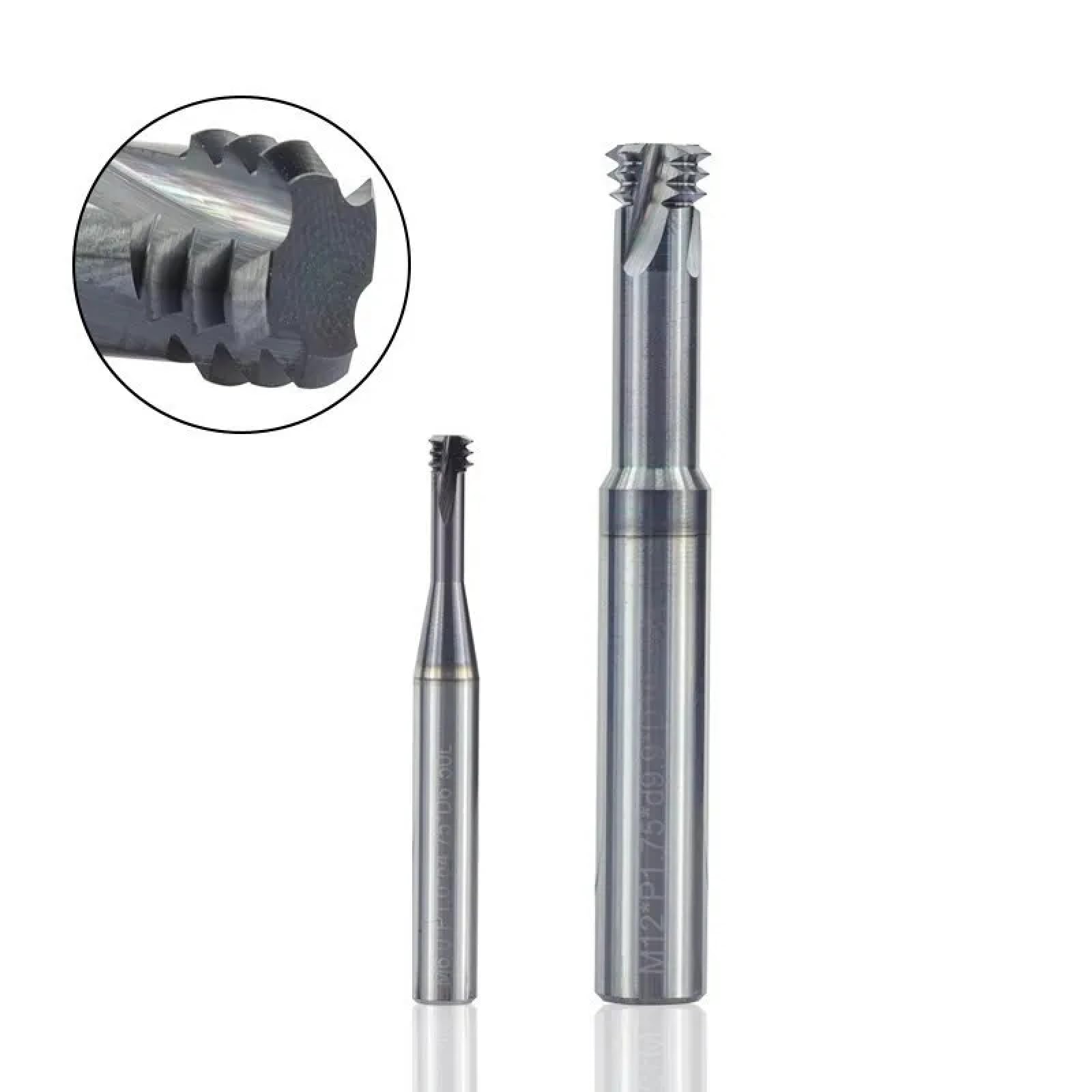 Broca Enrutadora De Carburo De Tungsteno 60D De 3 Flautas Para Corte De Aluminio Y Metal,M1x0,25xP4x50