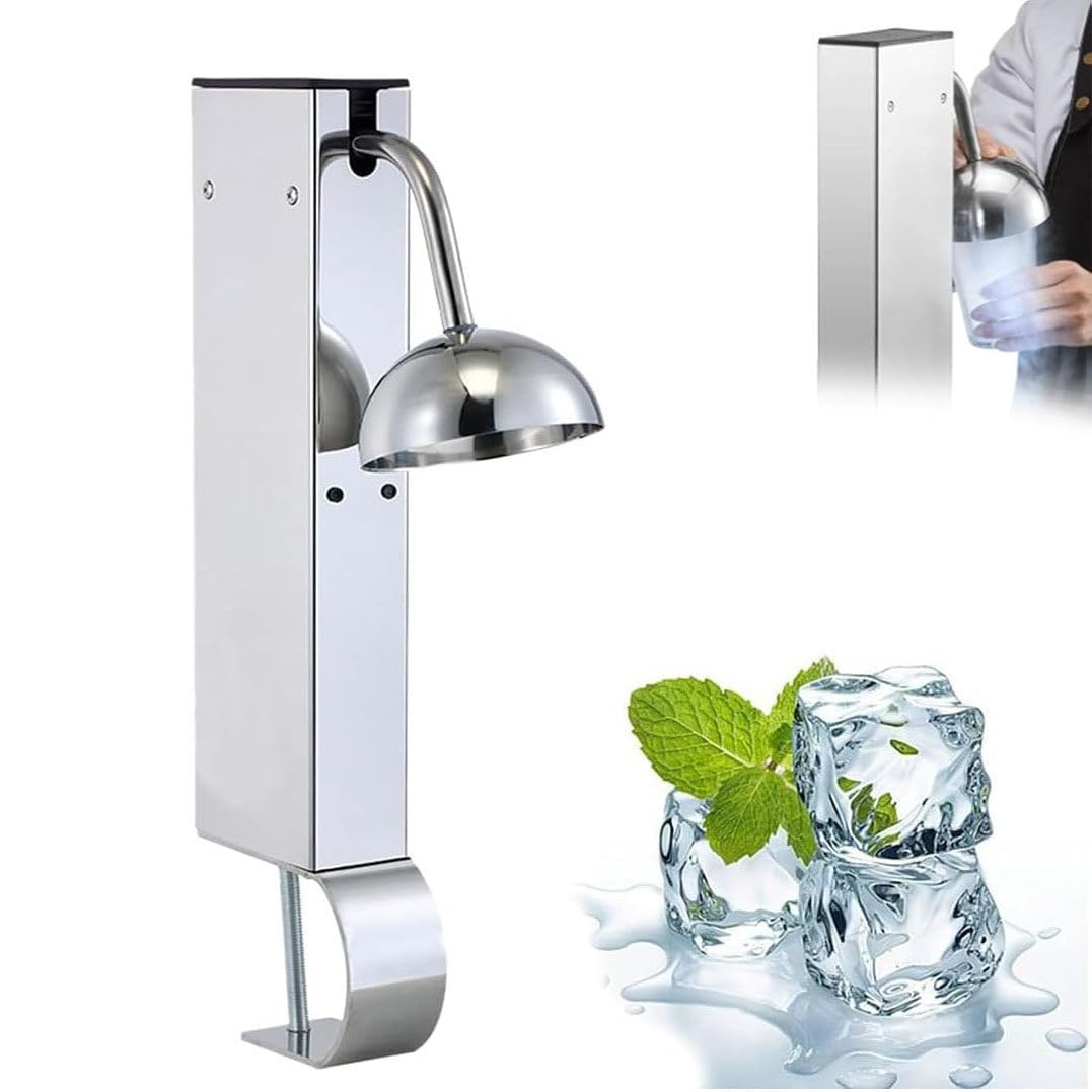 LjlXanthiper Mini Co2 Glass Froster Maker,Professional Glass Froster Chiller,Stainless Steel Ice Cup Machine,Be -25°c Quickly,For Glasses Cocktail,Beer,Wine,For Bar,Restaurant,Kitchen A