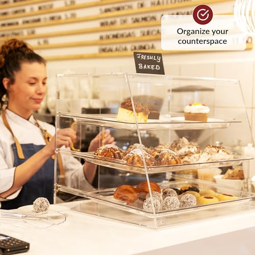 Odoxia Bakery Display Case | Pastry Display Case For Baking Enthusiasts | Acrylic Storage For Food Display | Cookie Display | Dessert Display | Bakery Display | Countertop Display Case thumb #1