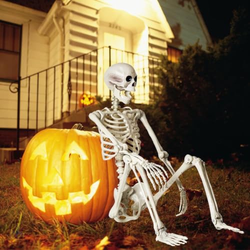 Image of breesky Skeleton for Halloween Life Size: 5.4ft Realistic Human Skeleton