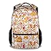 Mercuryelf Corgi Backpack for Girls Boys, 16 Inch Yellow Backpacks for School, Cute Lightweight Bookbag for Kids