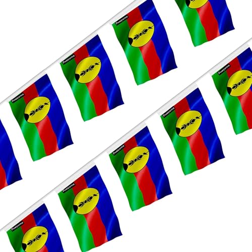 Guirlande drapeau Nouvelle-Calédonie 14x21cm pour célébrer les traditions