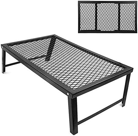 Camping Grill Gate Foldable BBQ Campfire Grill Grate for Camping BBQ Mountaineering Camping Supplies