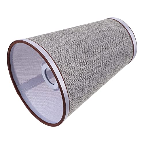 6x Stoff-Lampenschirme Silbergrau - Für E14 Birnen, Ø Ca. 9,5/14,4 Cm, Höhe 13 Cm