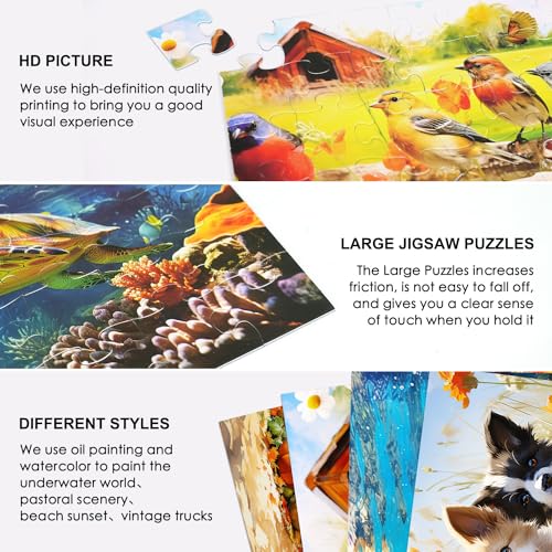Neoflavie NEOFLAVIE-0004 S 4 Pack (16 & 35) Dementia Puzzles For Elderly, Large Piece Puzzles For Seniors, Large Pieces Jigsaw Puzzles Dementia Alzheimer'S Products thumb #5