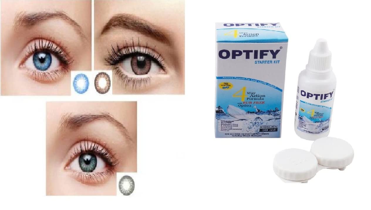 Jackals Monthly Disposable Color Contact Lenses With Solution | Zero Power | Brown, Blue, Grey | Pack of 3 | High Water Content 56% | 3rd Gen Silicone Hydrogel for 24-Hour Comfort